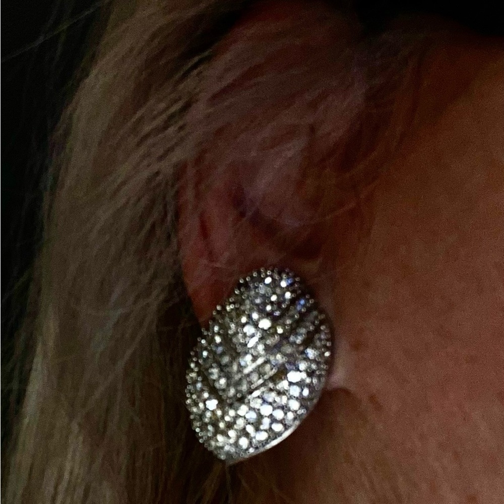 Beautiful Diamond like clusters in a clasp earring